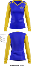 Mira Mesa High School Baseball 3312042 Women's Long Sleeve V-neck Shirt - 1