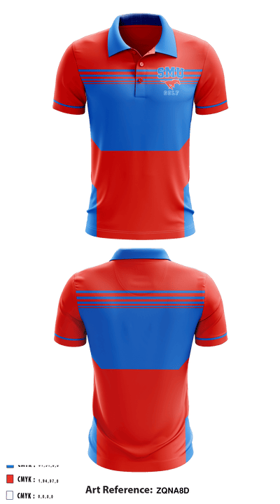 Southern Methodist University Golf 60472780 Short Sleeve Performance Polo - 1