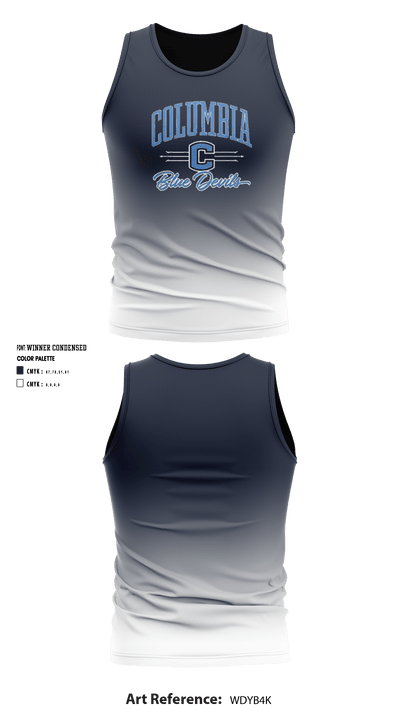 Columbia High School Cross Country 93357336 Cross Country Singlet - 1