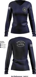 NJ State Police Commercial Vehicle Inspection Unit 62941270 Women's Long Sleeve V-neck Shirt - 1