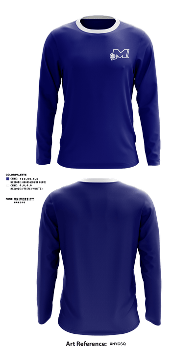 Manor Basketball League 15228517 Long Sleeve Performance Shirt - 1