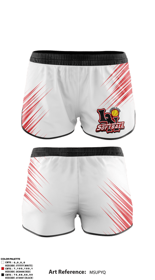 Track Shorts, Laguna Niguel Girls Softball, Softball, Teamtime, Team time, sublimation, custom sports apparel, team uniforms, spirit wear, spiritwear, sports uniforms, custom shirts, team store, custom team store, fundraiser sports, apparel fundraiser