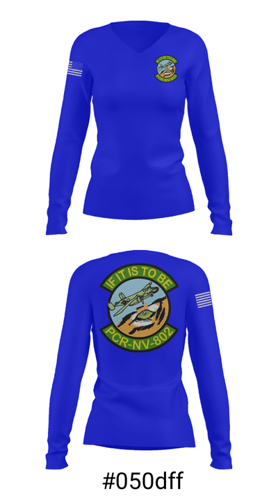 802 10924954 Women's Long Sleeve V-neck Shirt - 37