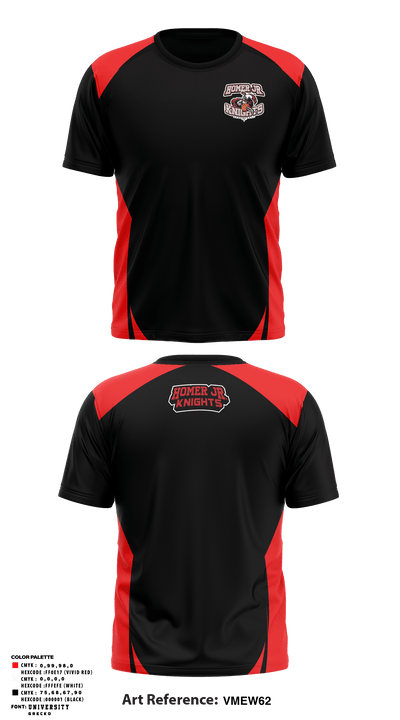 Homer Jr. Knights 63034779 Short Sleeve Performance Shirt - 3