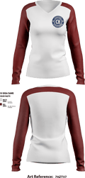 Cactus Horizon Little League 67704230 Women's Long Sleeve V-neck Shirt - 1