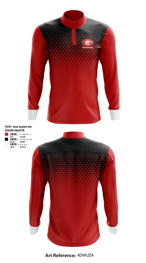 Quarter Zip Jacket, GHS Swimming, Swimming, Teamtime, Team time, sublimation, custom sports apparel, team uniforms, spirit wear, spiritwear, sports uniforms, custom shirts, team store, custom team store, fundraiser sports, apparel fundraiser