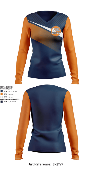 Northern Football Conference 34089784 Women's Long Sleeve V-neck Shirt - 1