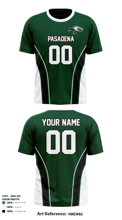 Pasadena High School Football 49411244 Short Sleeve Performance Shirt - 2