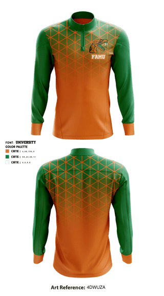 Quarter Zip Jacket, FAMU Basketball, Men's Basketball, Teamtime, Team time, sublimation, custom sports apparel, team uniforms, spirit wear, spiritwear, sports uniforms, custom shirts, team store, custom team store, fundraiser sports, apparel fundraiser