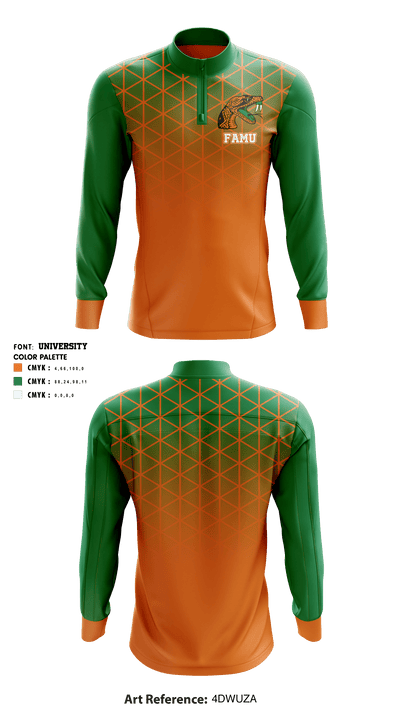 FAMU Basketball 10997102 Quarter Zip Jacket - 1