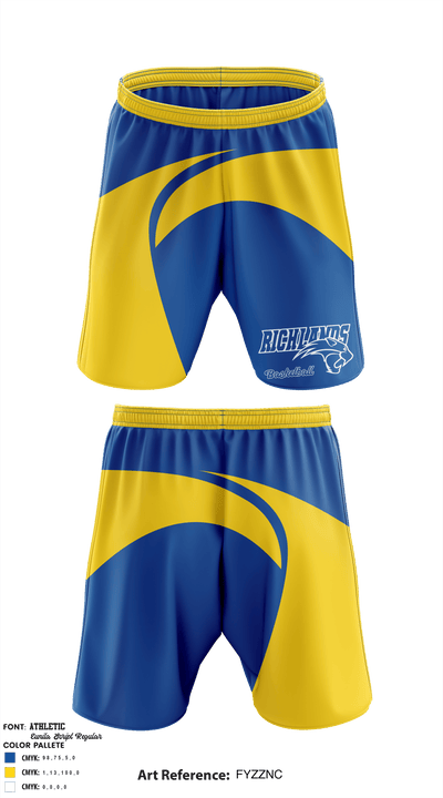 Richland Youth Basketball 85546509 Athletic Shorts With Pockets - 1