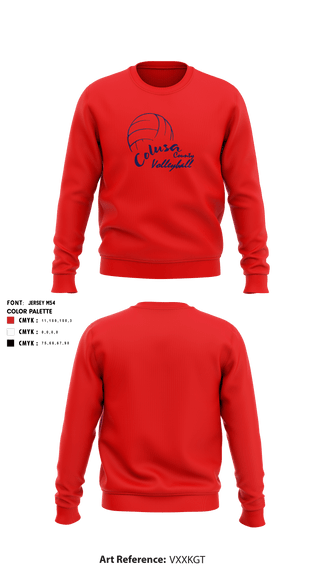 Crew Neck Sweatshirt, Colusa High School Volleyball, Women's Volleyball, Teamtime, Team time, sublimation, custom sports apparel, team uniforms, spirit wear, spiritwear, sports uniforms, custom shirts, team store, custom team store, fundraiser sports, apparel fundraiser
