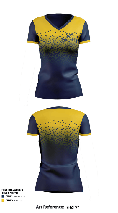 Wilkes University Swimming 33902345 Women's Short Sleeve V-neck Shirt - 1