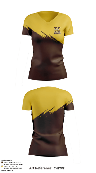Women's Short Sleeve Vneck Shirt, Kickapoo High School E-Sports, E-Sports, Teamtime, Team time, sublimation, custom sports apparel, team uniforms, spirit wear, spiritwear, sports uniforms, custom shirts, team store, custom team store, fundraiser sports, apparel fundraiser