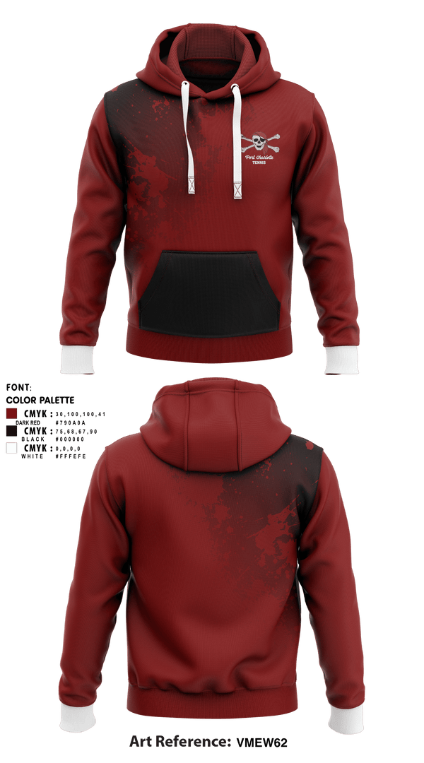 Hoodie, Port Charlotte High School Tennis, Tennis, Teamtime, Team time, sublimation, custom sports apparel, team uniforms, spirit wear, spiritwear, sports uniforms, custom shirts, team store, custom team store, fundraiser sports, apparel fundraiser