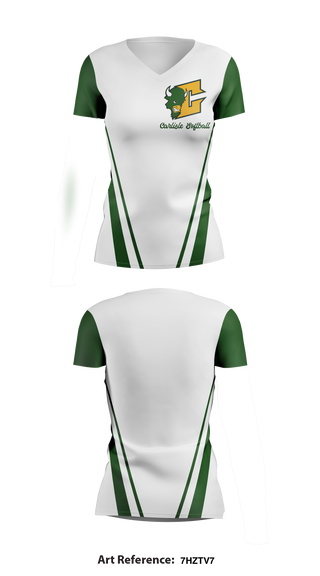 carlisle softball 50489526 Women's Short Sleeve V-neck Shirt - 1