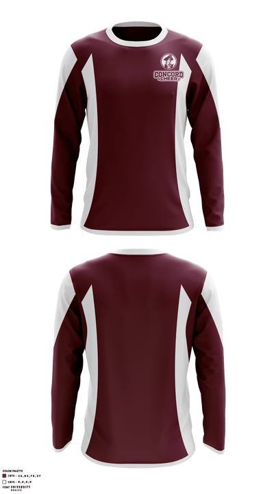 Concord High School Cheer 35438059 Long Sleeve Performance Shirt - 1
