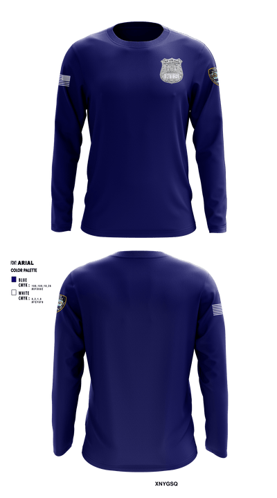 NEW YORK PEACE OFFICERS 85014548 Long Sleeve Performance Shirt - 1