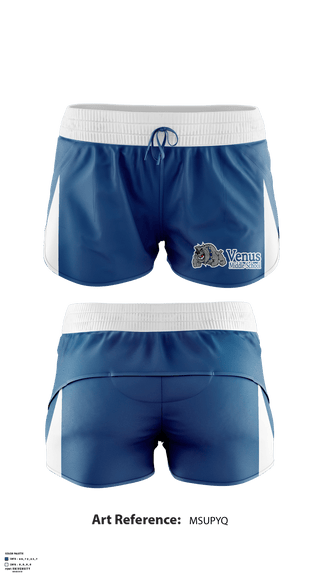 Track Shorts, Venus Middle School Cheer, School Spirit Store, Teamtime, Team time, sublimation, custom sports apparel, team uniforms, spirit wear, spiritwear, sports uniforms, custom shirts, team store, custom team store, fundraiser sports, apparel fundraiser