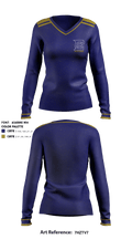 Eustis High School Cheer 65261062 Women's Long Sleeve V-neck Shirt - 1