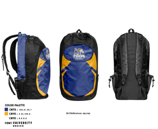 Gear Bag, Tigers, Football, Teamtime, Team time, sublimation, custom sports apparel, team uniforms, spirit wear, spiritwear, sports uniforms, custom shirts, team store, custom team store, fundraiser sports, apparel fundraiser