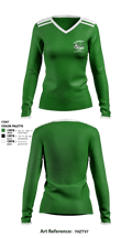 Bedford High School Track 26039872 Women's Long Sleeve V-neck Shirt - 1