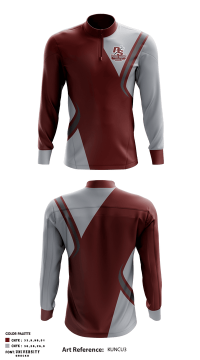 University Of Puget Sound Golf 64756350 Quarter Zip Jacket - 1