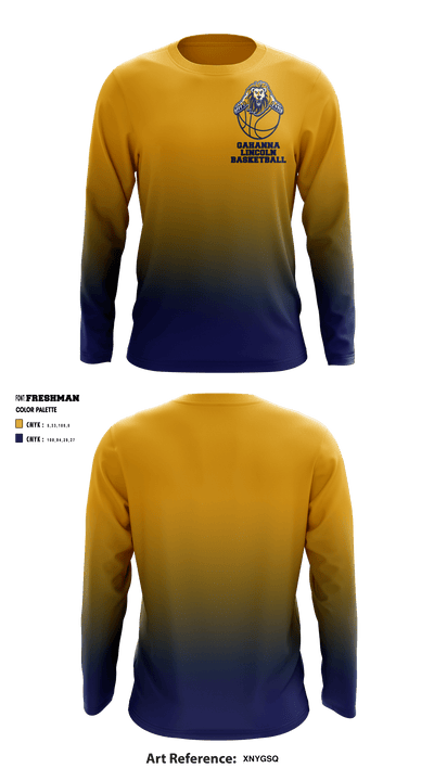 Gahanna Lincoln High School Basketball 11878787 Long Sleeve Shooting Shirt - 1