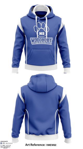 Hoodie, Woodbury Central Middle School Cheer, School Spirit Store, Teamtime, Team time, sublimation, custom sports apparel, team uniforms, spirit wear, spiritwear, sports uniforms, custom shirts, team store, custom team store, fundraiser sports, apparel fundraiser