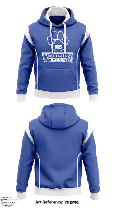 Woodbury Central Middle School Cheer 91819098 Hoodie - 1