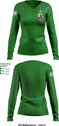 HMLA-775 37521148 Women's Long Sleeve V-neck Shirt - 1