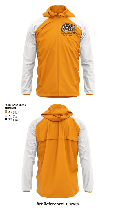 Grambling State University Softball 61280531 Windbreaker - 1