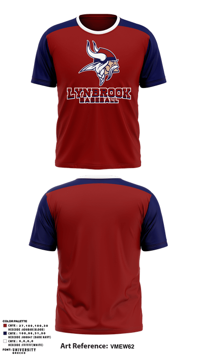 Lynbrook High School Baseball 16214705 Short Sleeve Performance Shirt - 1