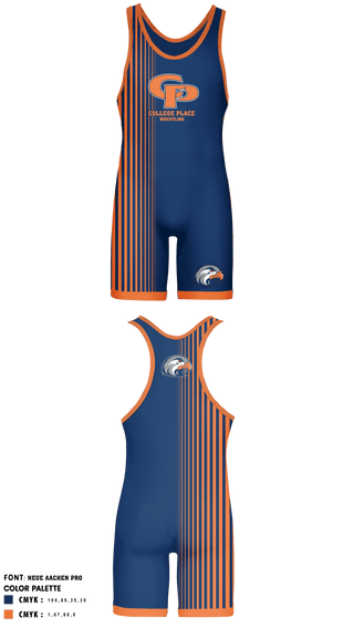 Wrestling Singlet, College Place High School Wrestling, Wrestling, Teamtime, Team time, sublimation, custom sports apparel, team uniforms, spirit wear, spiritwear, sports uniforms, custom shirts, team store, custom team store, fundraiser sports, apparel fundraiser