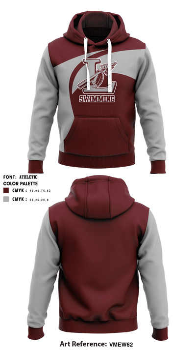 Lebanon High School Swimming 74214558 Hoodie - 1