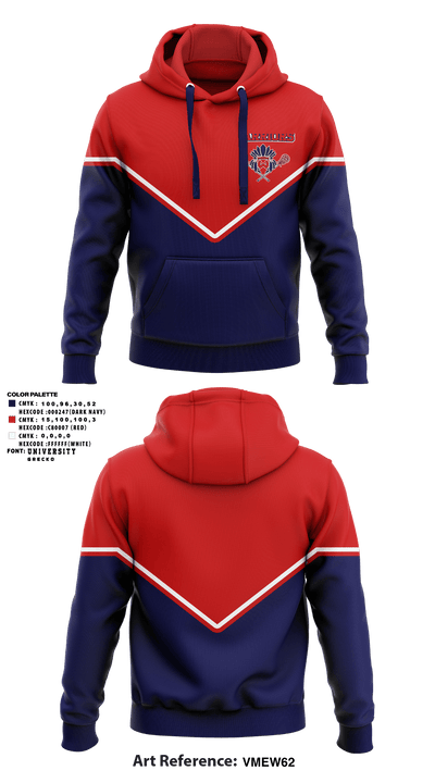 Wappingers Warriors Youth Lacrosse 64687231 Hoodie - 1