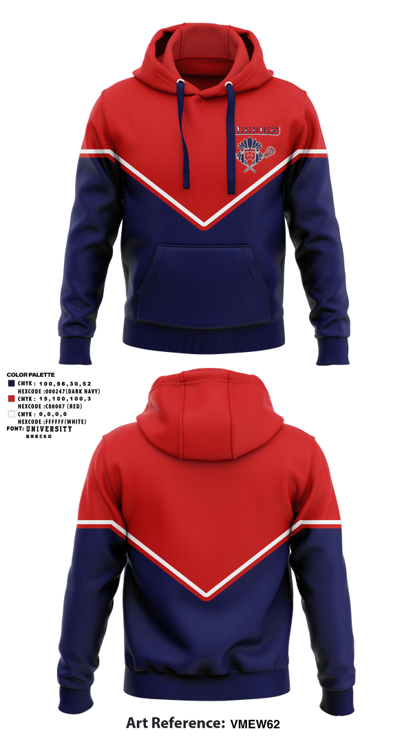 Hoodie, Wappingers Warriors Youth Lacrosse, Men's Lacrosse, Teamtime, Team time, sublimation, custom sports apparel, team uniforms, spirit wear, spiritwear, sports uniforms, custom shirts, team store, custom team store, fundraiser sports, apparel fundraiser