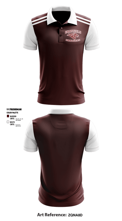 Chatfield Senior High School Tennis 94990382 Short Sleeve Performance Polo - 1