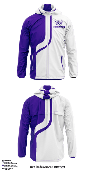 Mcdonald Junior High Track & Field 34814237 Windbreaker - 1