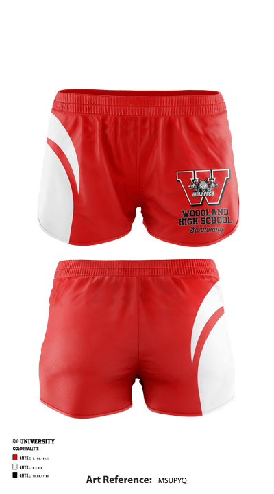 Woodland High School Swimming 97298494 Women's Shorts - 2