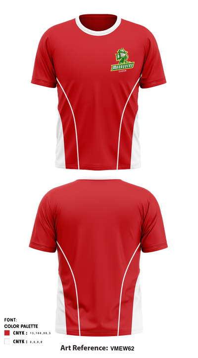 Memorial High School Cheer 12009411 Short Sleeve Performance Shirt - 2