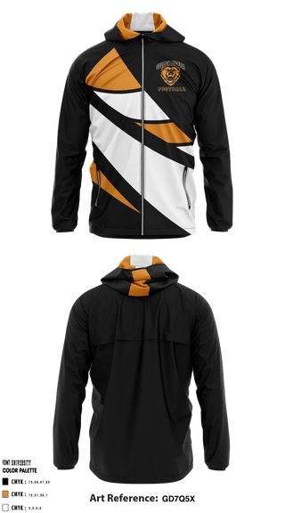 Windbreaker, Golden Sierra High School Football, Football, Teamtime, Team time, sublimation, custom sports apparel, team uniforms, spirit wear, spiritwear, sports uniforms, custom shirts, team store, custom team store, fundraiser sports, apparel fundraiser