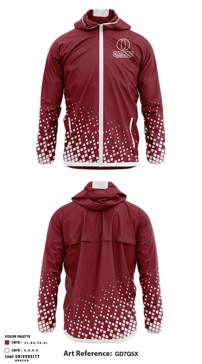 Ossining Senior High School Swimming 84786902 Windbreaker - 1