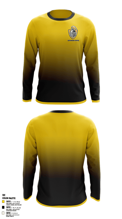 Lutheran South High School Tennis 86047089 Long Sleeve Performance Shirt - 1