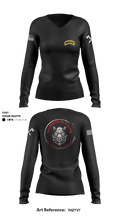 ROTC Univ of Arkansas 14665716 Women's Long Sleeve V-neck Shirt - 2
