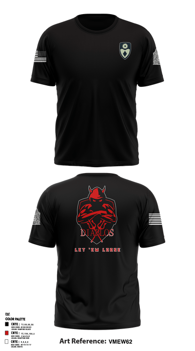 3rd PLT Diablos 55800262 Short Sleeve Performance Shirt - 1