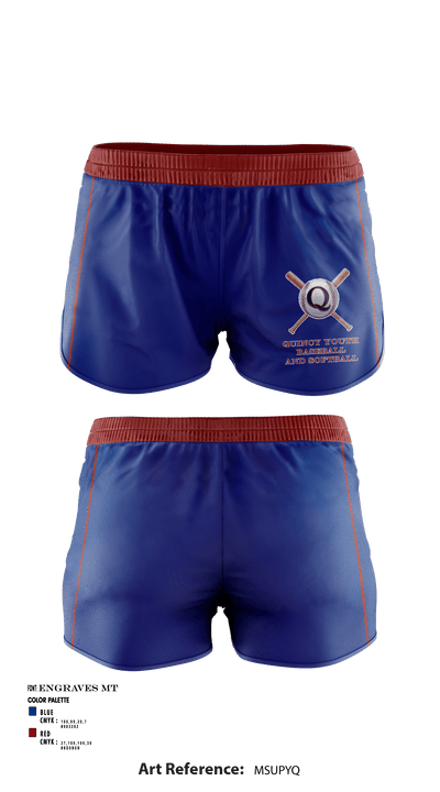 Quincy Youth Baseball And Softball 51572728 Women's Shorts - 1