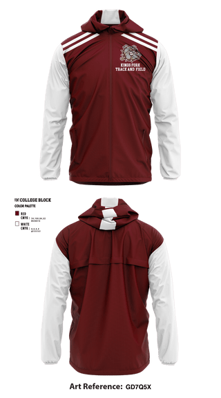Windbreaker, Kings Fork High School Track, Track & Field, Teamtime, Team time, sublimation, custom sports apparel, team uniforms, spirit wear, spiritwear, sports uniforms, custom shirts, team store, custom team store, fundraiser sports, apparel fundraiser