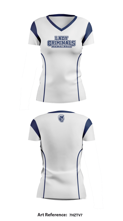 Yuma High School Basketball 97290684 Women's Short Sleeve V-neck Shirt - 5