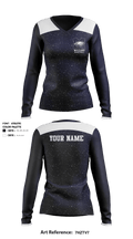 Millard Senior High School Basketball 38918404 Women's Long Sleeve V-neck Shirt - 1